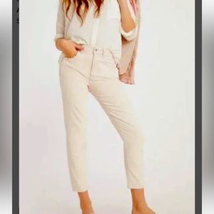 Anthropologie Pilcro & The Letterpress Pink High Rise Slim Straight Jeans 28